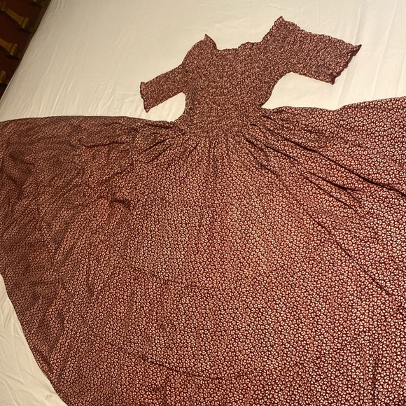 Böhme Summer Dress Smocked Floral Flowy - Picture 2 of 6